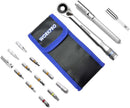 WORKPRO 15PC 1/4＂ Dr. Mini Ratchet with Extension Bar & Bits Set