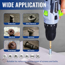 WORKPRO 6PCS Stripped Screw Extractor Set, Titanium Coated Broken Bolt Extractor Kit, Easy Out Damaged Screw Removal Tools, 4341 HSS Reverse Drill Bits with Portable Case