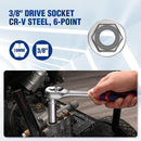 WORKPRO Socket Bottle Opener, 3/8" Drive x 10 mm Socket, Durable CR-V | Deep Square Drive Socket, Portable Detachable Key Ring - for Automotive Repair, House Projects, Machinery Work, Gift for Men