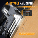 WORKPROX 20V Cordless Brad Nailer Kit, 18 Gauge 2-in-1 Nail & Staple Gun with 2.0Ah Rechargeable Battery, 1000 Staples & 1000 Nails, for Woodworking, Upholstery, DIY Projects & Home Improvement