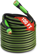 WORKPRO Hybrid Garden Hose 5/8" x 100ft, Heavy Duty | Flexible Hybrid Rubber, 3/4" Solid Brass Fittings & Rotary Handle, Kink Resistant, for Lawn, Garden & Yard Watering