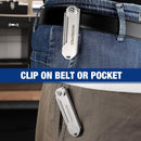 WORKPRO 2PCS EDC Folding Utility Knife, Mini Box Cutter with Quick Open Axis Lock, Quick Change Blade Razor Knife, Foldable Small Pocket Knife with Belt Clip, 2 Packs with 10 Extra Blades