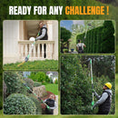 WORKPROX 20V Cordless Pole Hedge Trimmer, 9.2-Feet Reach, 11 Rotating Head
