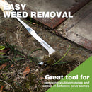 WORKPRO Crack Weeder, 12" Stainless Steel Crevice Weeding Tool with Ash Wooden Handle, L-Shaped Sidewalk Weed Puller Spatula, for Garden Lawn Yard Patio Terrace Paving Moss Garden Tool