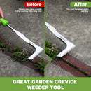 WORKPRO Crack Weeder, 12" Stainless Steel Crevice Weeding Tool w/ Soft Handle, L-Shaped Side-Walk Weed Puller Spatula, For Garden Lawn Yard Patio Terrace Paving Moss Garden Tool