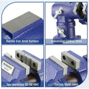 WORKPRO Dual Jaws Table Vise 2.5" & 1.5", 360° Swivel Clamp-On Bench Vise for Woodworking, Metalworking, DIY, Multi-position Small Portable Vise, Mini Vice Clamp for Workbench, Golf Club Regripping