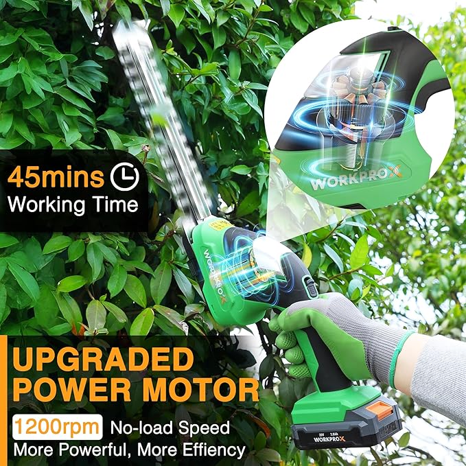 Cordless trimmer with brushless motor for efficient no-load cutting speed