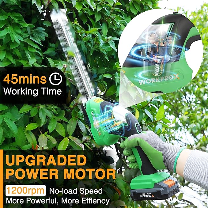 WORKPROX 20V Electric 2-in-1 Cordless Grass Shear & Shrubbery Trimmer