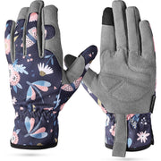 WORKPRO Floral Garden Gloves for Women, Gardening Gloves for Women/Ladies | Printed Breathable Working Gloves with Touchscreen Design & No-Slip Palm Grip for Weeding, Planting, Raking and Pruning