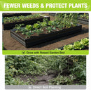 WORKPRO 7.5x4x1ft Outdoor Galvanized Metal Raised Garden Bed, Black, 2PK