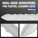 WORKPRO 8-Inch Insulation Knife, Stainless Steel Blade Insulation Cutter | Double Side Serrated Sharp Duct Knife, for Heat Material Foam, Rockwool, Styrofoam, Sod Cutter Garden Knife for Lawn Repair