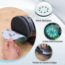 WORKPRO 5 Inch Orbital Sander Interface Pads and Sanding Discs, 3 Foam Buffer Pads & 3 Grit Sandpaper (80/120/240), 8 Hole Hook and Loop Soft Cushion Sponge Backing for Sander
