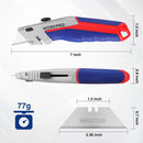 WORKPRO Utility Knife Set, 2-Pack Retractable Box Cutters with Quick-Change Blade System, Twine Cutter, Heavy-Duty Razor Knives with Comfort Grip, Includes 10 Extra Blades