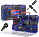 WORKPRO 98-Piece Magnetic Nut Driver Set, Impact Driver Bits, Metric & SAE Cr-V Nut Drivers with Bit Holder, Universal Socket, Socket Adapter, Wing Nut Driver, Ratchet Handle, Quick-Release Extension