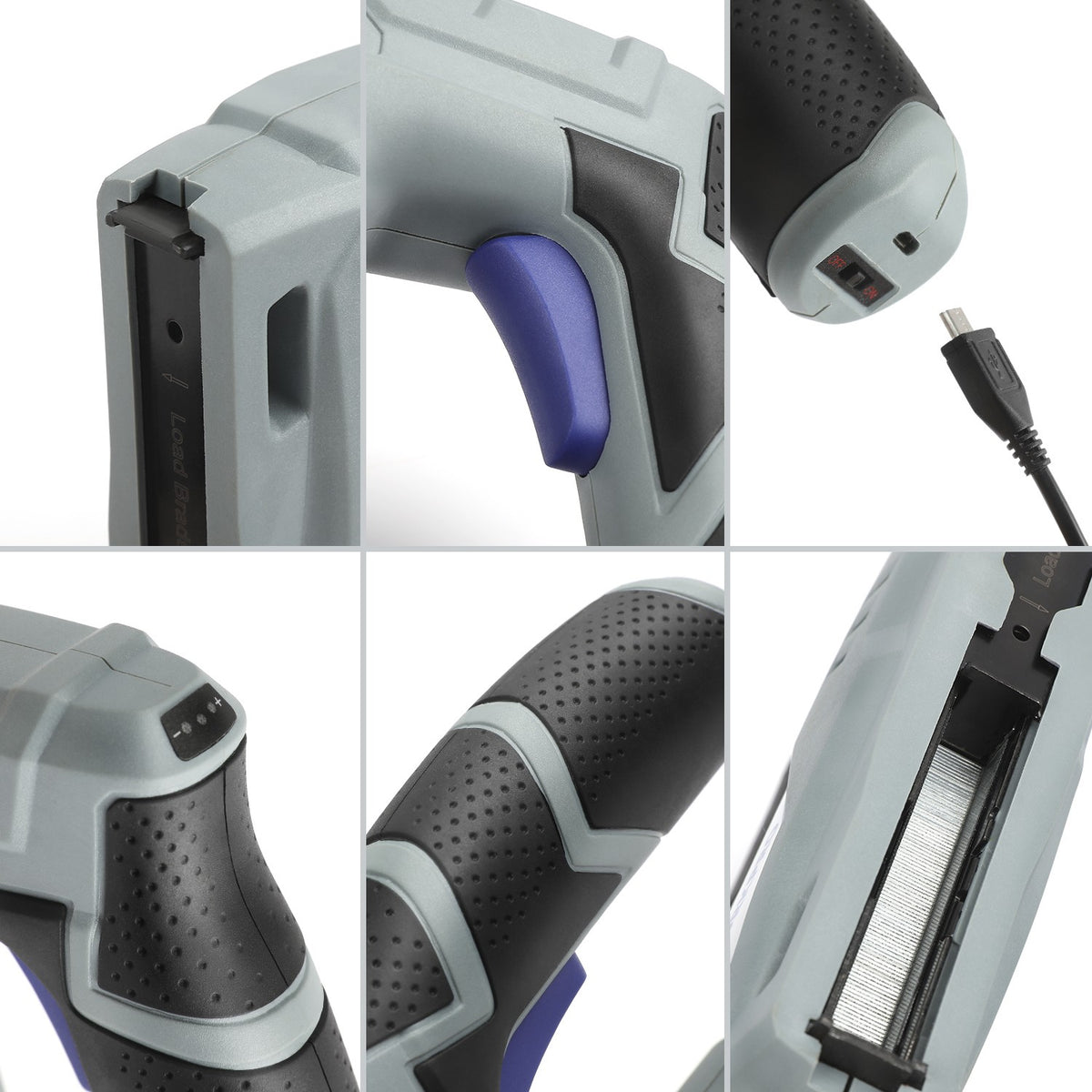 WORKPRO 3.6V Electric Staple Nail Gun with blue grip, innovation and secure quality for durable nailing