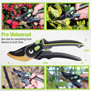 WORKPRO Bypass Pruning Shears, 9" Professional Garden Shears with Adjustable Handle Span, Premium Steel Garden Clippers, Titanium Coated Garden Tool, Cuts Up to 3/4 Inch