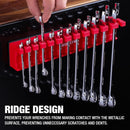 WORKPRO 2-Piece Magnetic Wrench Organizer, 24 Slots Wrench Holder Fits SAE (5/16" to 3/4") and Metric (9 mm to 20 mm), Premium Quality Wrench Rack Set to Keep Wrenches Organized