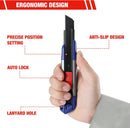 WORKPRO 18mm Retractable Utility Knife with 10-Piece SK5 Blades | Heavy Duty Snap-off Box Cutter, For Cartons, Cardboard and Boxes, Perfect for Office and Home Use