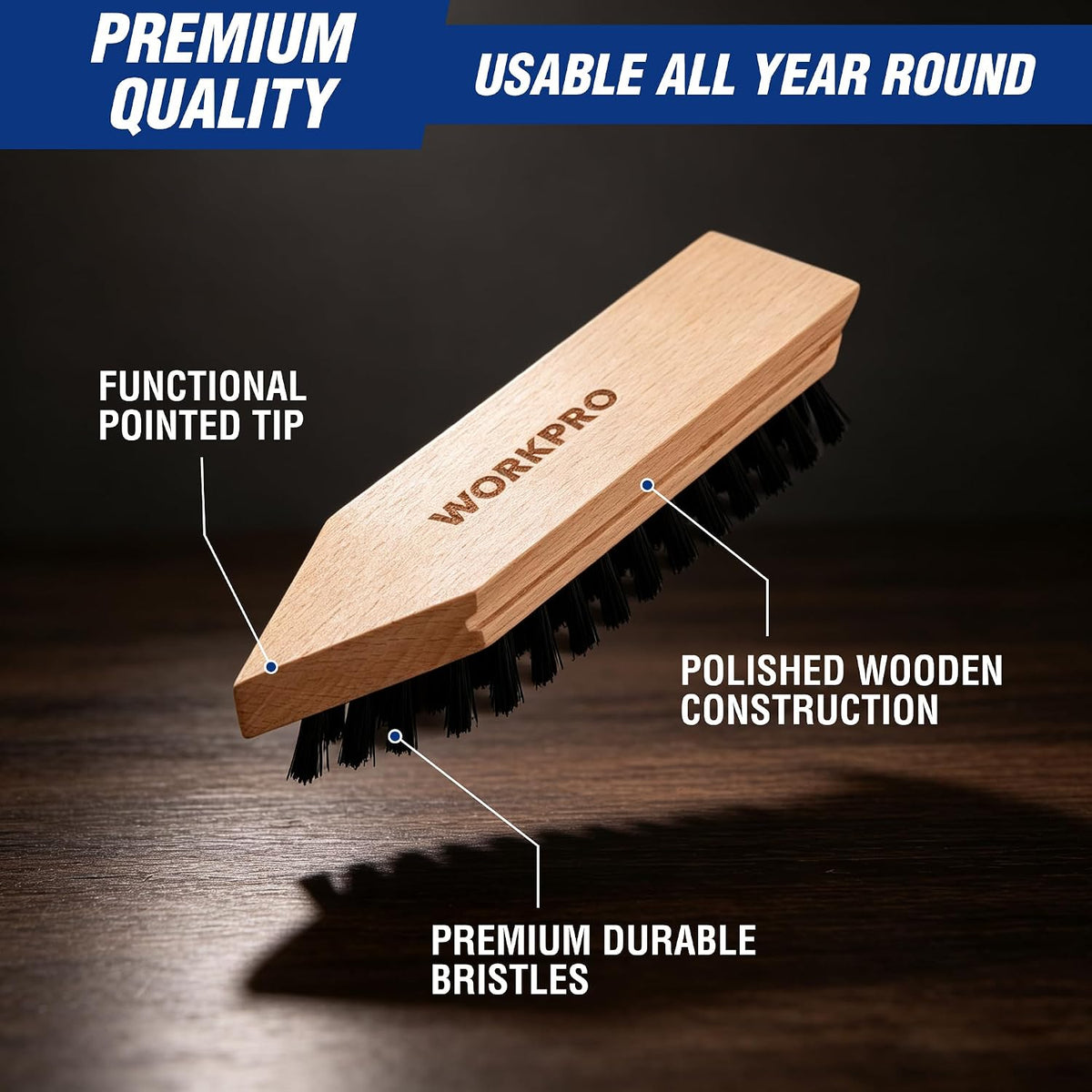 WORKPRO Boot Scrubber, Shoe Brush Kit, Boot Brush Set Outdoor Indoor