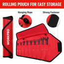 WORKPRO 9 Pcs Black Anti-Slip Ratcheting Combination Wrench Set, Metric 8-19 mm, SAE 1/4"-3/4", 72-Teeth, Cr-V Constructed