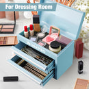 WORKPRO Mini Metal Tool Box with 2 Drawers and Top Storage - Gifts for Christmas