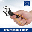 WORKPRO 6" Adjustable Wrench, Black Oxide Wrench 6 Inch with Inch/Metric Scale, Premium Cr-V Steel