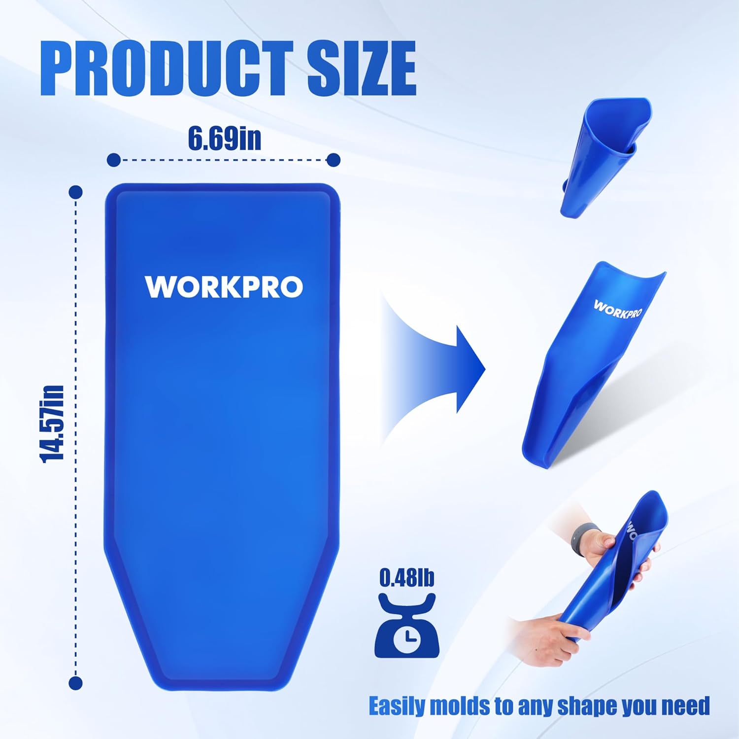 WORKPRO blue silicone oil funnel with pointed spout and blue oil change set