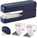 WORKPRO 3 Pack Staplers, Pink, Black, Blue, 2-in-1 Stapler with Staples