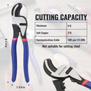 WORKPRO 9-1/4 inch High Leverage Cable Cutter, Heavy Duty CR-V Wire Cutter | Cuts 4/0 Aluminum, 2/0 Soft Copper & 100-Pair 24 AWG Communications Cable