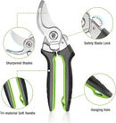 WORKPRO Garden Bypass Pruning Shears, 8.5" Garden Pruning Scissors with CRV Integral Forged Blades, Garden Clippers Hand Tools for Cutting and Trimming Bonsai, Branch, Herb, Rose, Flower (W)