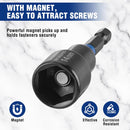 WORKPRO 39-Piece Magnetic Nut Driver Set, Impact Drill Driver Bit 1/4" Hex Shank, SAE & Metric Cr-V Steel Power Nut Drivers with Impact Socket Adapters, Screwdriver Bits, Bit Holder, Sturdy Tool Box