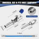 WORKPRO Grease Gun Coupler Set, 2PCS Quick Release Grease Gun Couplers with 2PCS Grease Needles and 2PCS 12” Grease Hoses, 10000PSI Strong Lock onto Zerk Compatible with 1/8" NPT Grease Gun Fittings