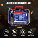 WORKPRO 105Pcs Drill & Driver Bit Set + 350 Screws, Kit for Home & Masonry | Clear-Lid Storage Case, 1/4" Hex Shank, HSS Twist Drill Bits, Magnetic Bit Holder, for Wood Metal Plastic Concrete Masonry