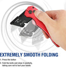 WORKPRO Folding Utility Knife, Heavy Duty Metal, Quick Open Botton Lock Box Cutter, Quick Change Blade Razor Knife, 1PC with 10 Extra SK5 Blades