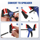 WORKPRO 4Pcs 6" Mini Bar Clamps for Woodworking, Screw Change F Clamps with 50LBS Load Limit, One-Handed Clamp/Spreader