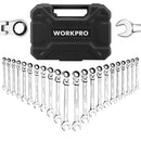 WORKPRO 22-Piece Ratcheting Combination Wrench Set