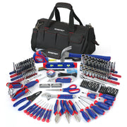 WORKPRO 322 Pcs home repair hand tool kit with carry bag, quality innovation, secure and durable storage