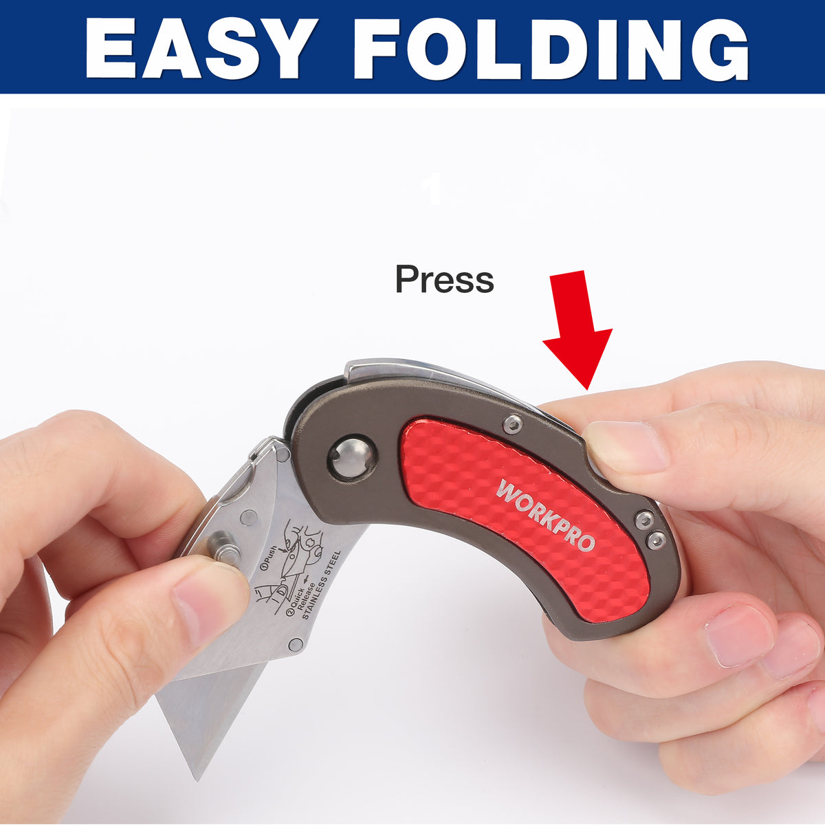 WORKPRO Quick Change Blade Folding Utility Knife Set