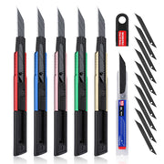 WORKPRO Premium utility knife set with retractable snap off blades, innovation quality and durable secure design