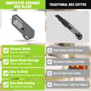 WORKPRO Ceramic Blade Magnetic Safety Cutter Includes 2 Blades, Gray