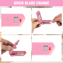 WORKPRO Ceramic Blade Magnetic Safety Cutter Includes 2 Blades, Pink