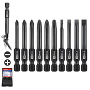 WORKPRO screwdriver bit set in black and silver with innovation quality and durable CNC machined tips