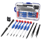 WORKPRO 12 in 1 Torx screwdriver set in blue and red with secure, durable, convenient quality innovation