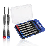 WORKPRO 6-Piece Magnetic Screwdriver Set, S2 Alloy Steel, 3 Phillips and 3 Slotted Tips Small Screwdriver Repair Tool Kit, Good for Phone, Computer, Watch, Eyeglass, Electronic