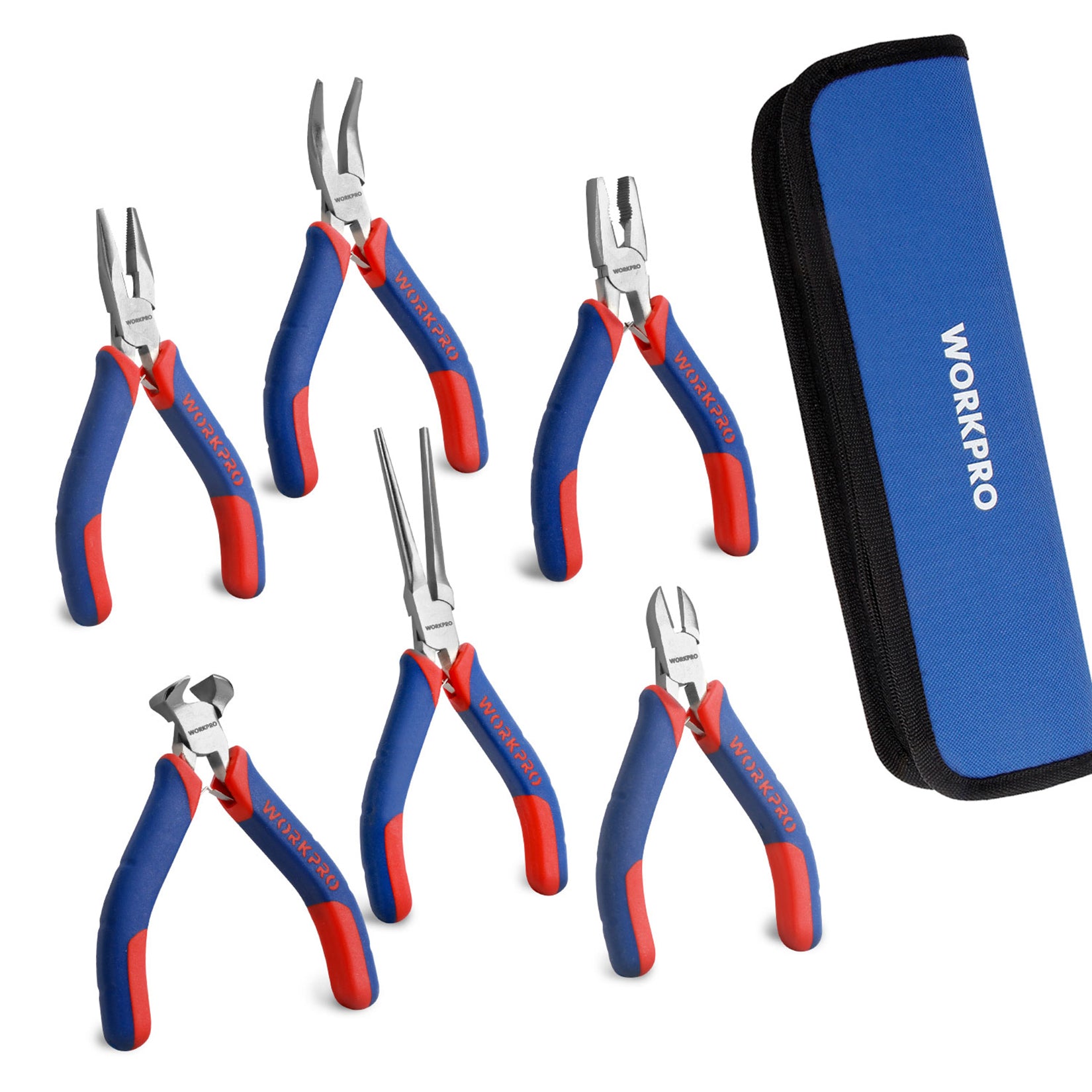 WORKPRO 6 Pcs Mini Pliers Set with Pouch, innovation quality high-quality durable secure convenient
