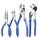 WORKPRO 4-Piece Pliers Tool Kit with Soft Handle Includes 6”Needle Plier,6”Diagonal Plier,8”Slip Joint Plier,8”Groove Plier,for Home Repairing,Plumbing,Electronic Devices & Making Crafts