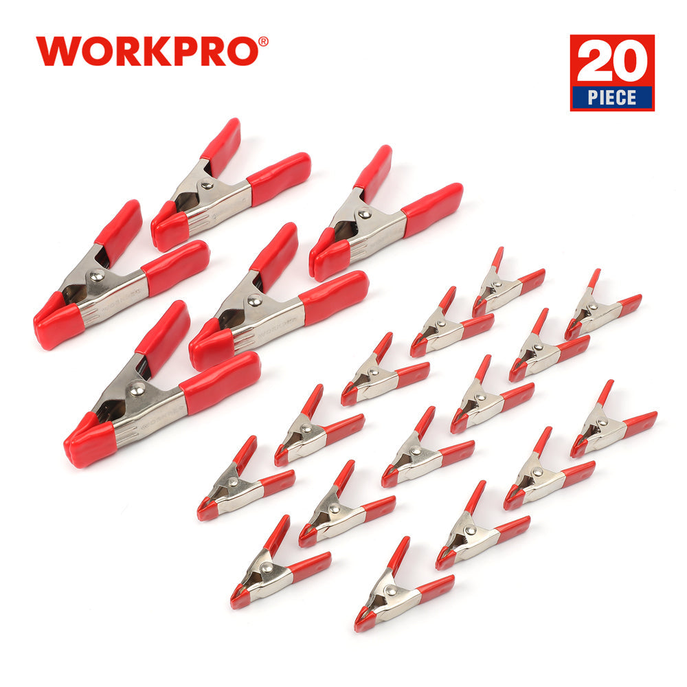 WORKPRO 20-Piece Steel Spring Clamp Set, 15pc 3/4