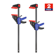 WORKPRO 12" Clamps for Woodworking 2-Pack, Quick-Release Wood Clamps/Spreader Light Duty, One Hand F Clamps 150 LBS Load Limit, Ideal for Woodworking and DIY Projects