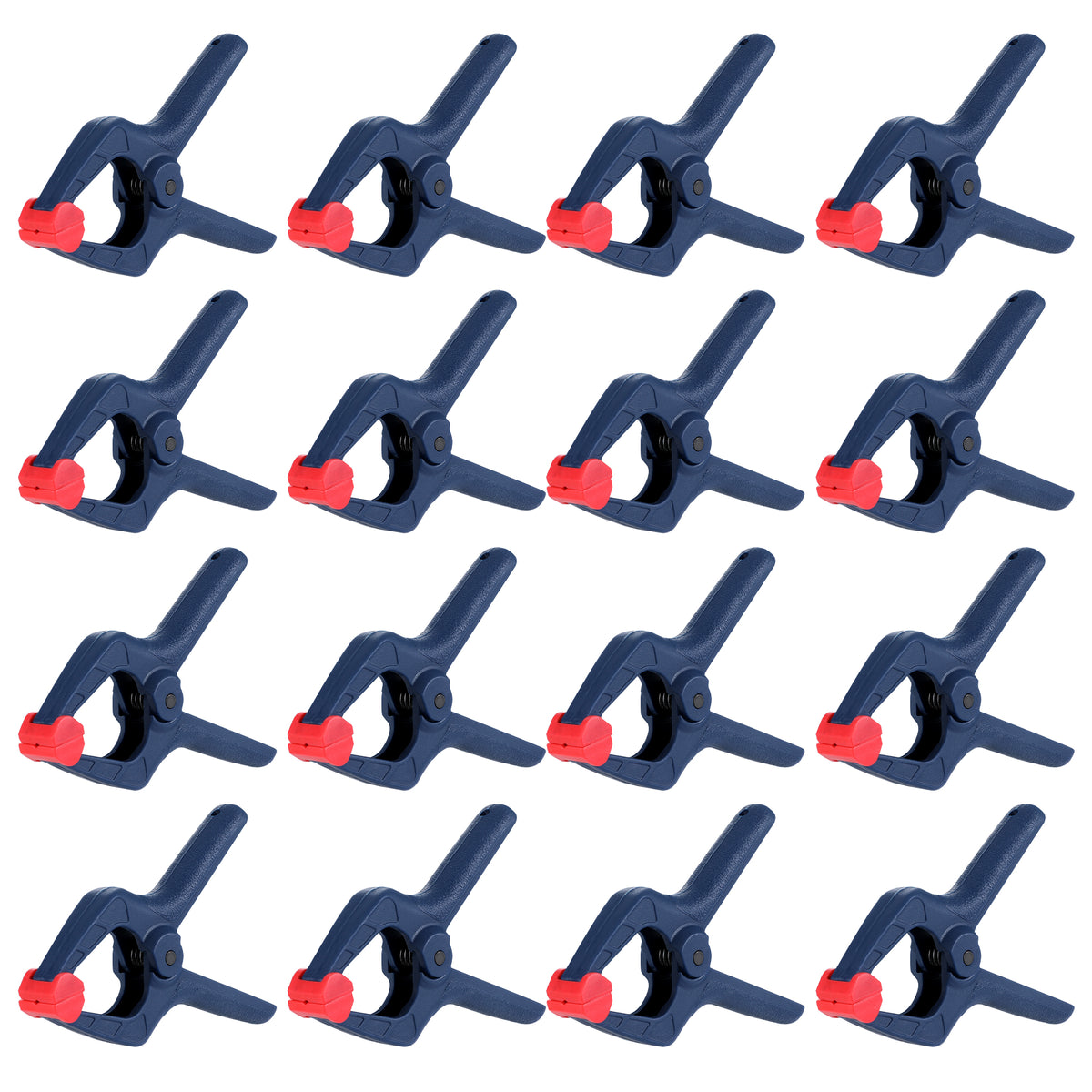 WORKPRO Spring Clamp Set, 16-Piece 3-3/8" Nylon Spring Clamp with Adjustable Jaw Pads and High-strength Spring for Woodworking, Photography Backdrops and DIY Projects