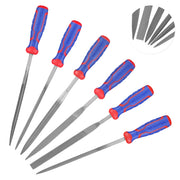 WORKPRO 6-Piece Needle File Set, Mini Precision Files for Metal, Wood & Plastic | Carbon Steel Files with Non-Slip Handles for Precise Filing of Metal, Wood, Plastic, Jewelry, Crafts, and DIY Projects